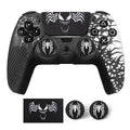 Controller Skin Shell for PS5 Controller Silicone Cover Case with Rubber Thumb Grip Gaps Touch Pad Sticker For PS5 Fit In Dock