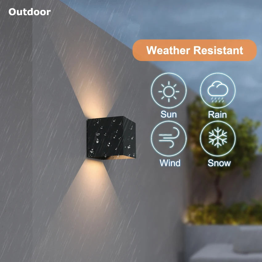 LED 6W/12W Outdoor Waterproof IP65 Wall Light Porch Garden Wall Lamp & Indoor Bedroom Living Room Decoration Lighting Lamp