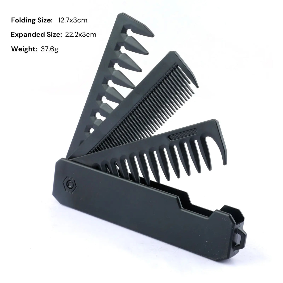 New 1/2/3 in 1 Pocket Folding Combs Plastic Wide Tooth Oil Head Comb Beard Combing Barber Clipper Comb Salon Hair Styling Tools