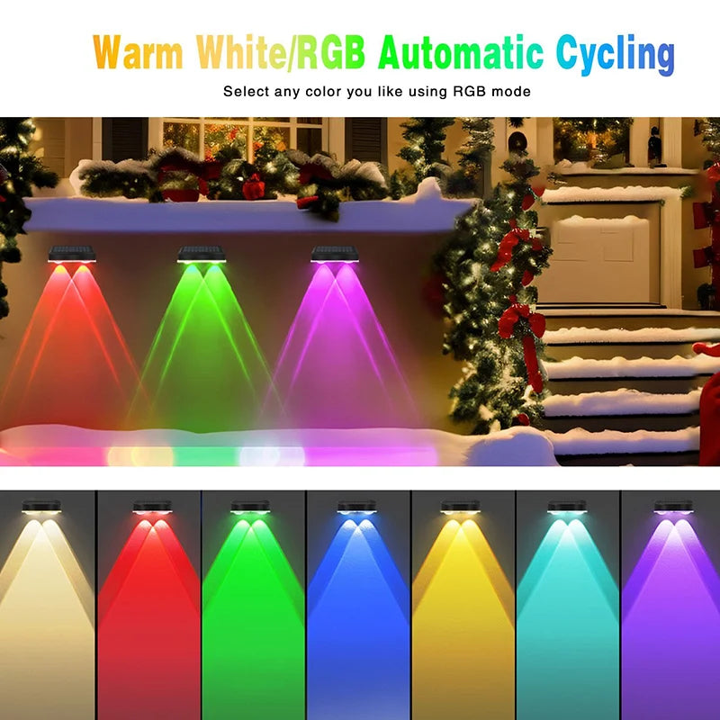 Solar LED Light Outdoor Waterproof Garden Decor Solar Powered Lamp Super Bright Villa Door Number Balcony Sunlight Wall Lighting
