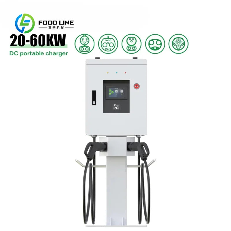 Customized Commercial Electric Charger DC Wallbox 20-60KW Single Connector DC Charging Station GB/T