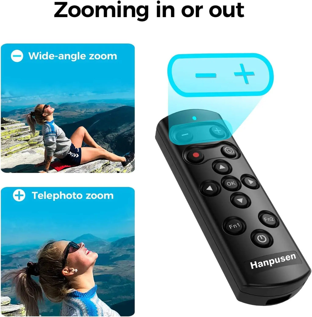 HANPUSEN Bluetooth Wireless Camera Remote for Nikon Zfc Z30 Z5 Z7II Z6III Z50 COOLPIX P1000 P950 A1000 B600; Replace Nikon ML-L7