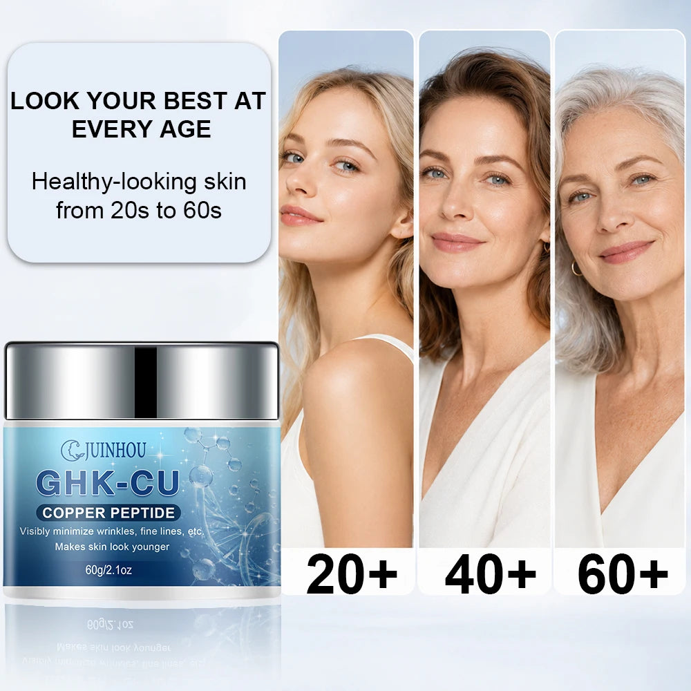 JUINHOU GHK‑CU Facial Cream Deeply Hydrates For All Skin Types Support Skin Elasticity Smooth Look Plump Skin Daily Face Skincar