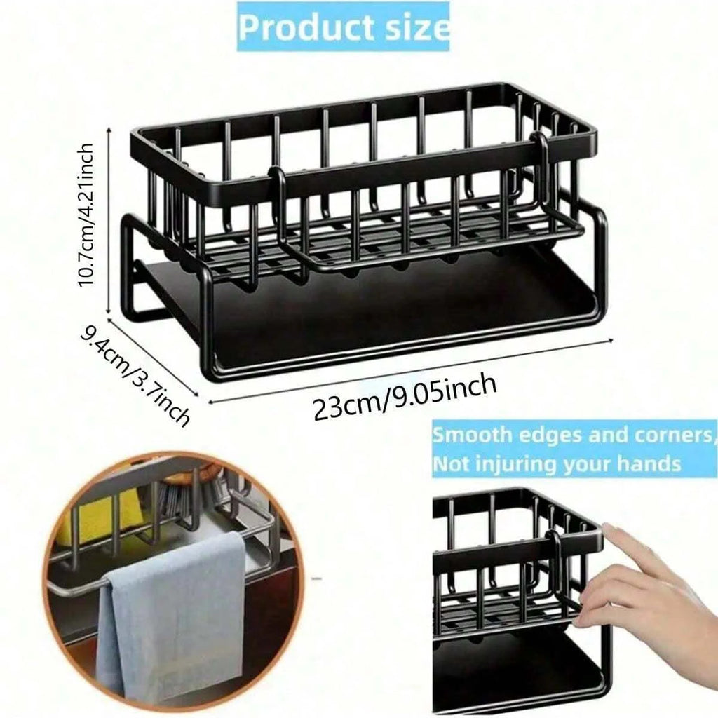 Kitchen Sink Drain Rack Organizer Plastic Self-draining Sink Shelf Soap Sponge Holder Dishcloth Towel Rack filter basket