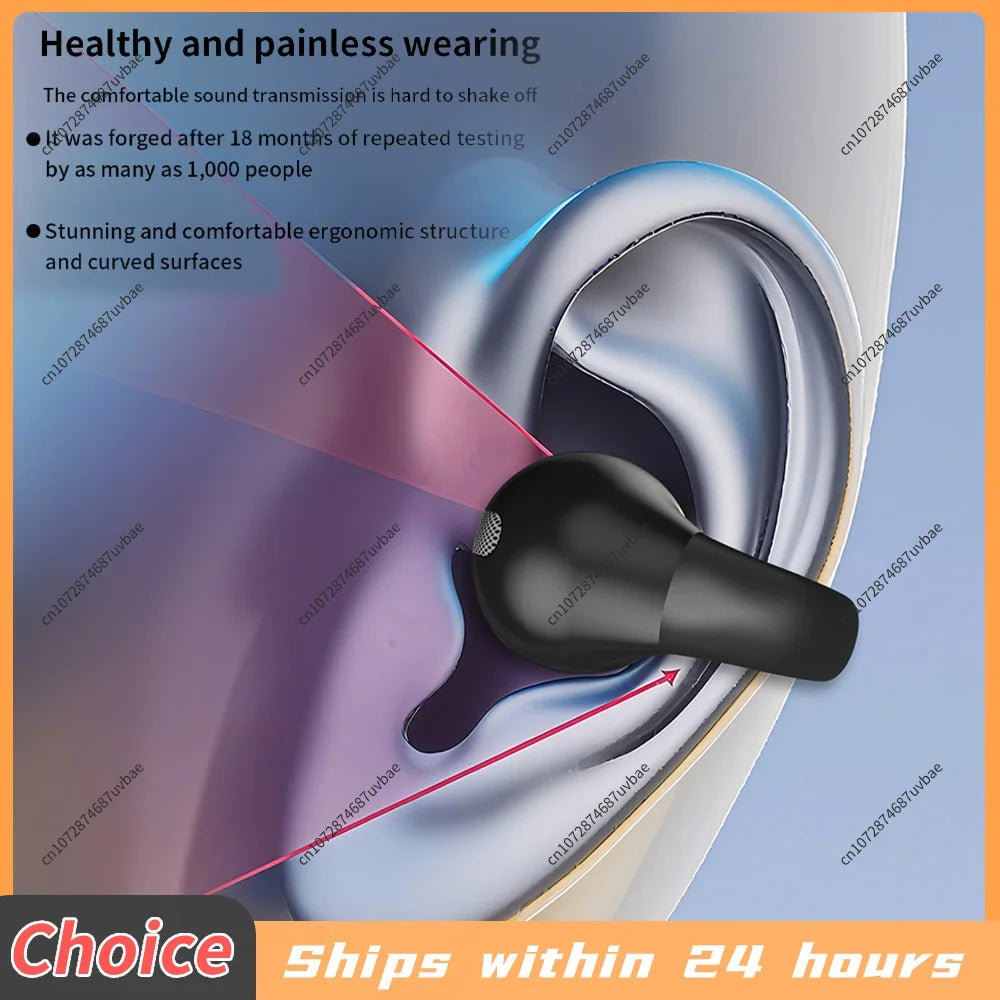 Bluetooth 5.4 Earphone Ear Clip Headphones Multi-Purpose BT Sports Headphones Waterproof Sports Stereo Earbuds Earring Ear Hook