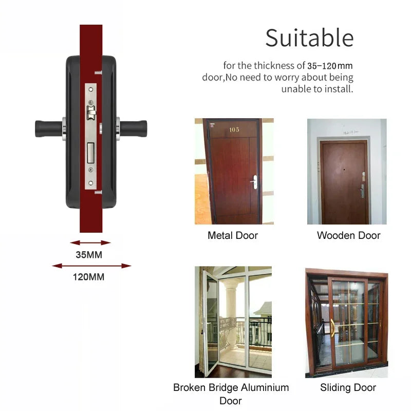 Wifi Tuya APP Face Recognition Smart Door Lock With Camera Video Call Voice Intercom Digital Door Lock Automatic Door Lock