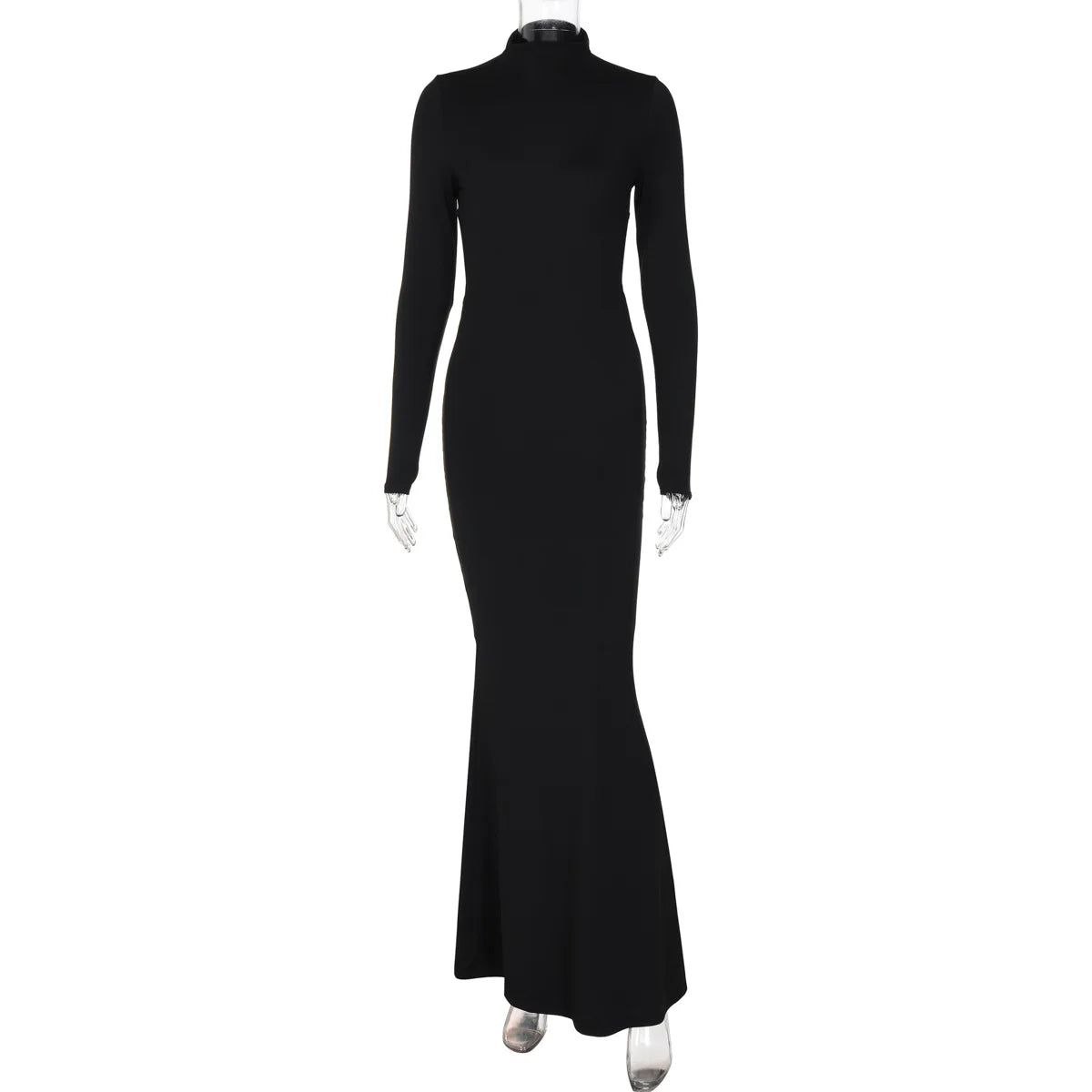 Ladies Autumn Elegant Evening Party Dress Women Long Sleeve Backless Bodycon Maxi Dresses Night Clubwear Streetwear Fall Outfits