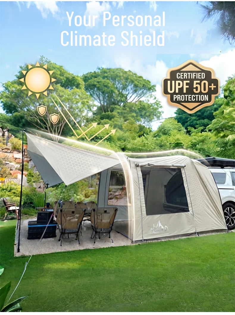 Lohascamping Car box docking tent  Portable Waterproof SUV Tail Tent 3-4 people Dome tent Sunshade Tunnel style tent,Large tent,