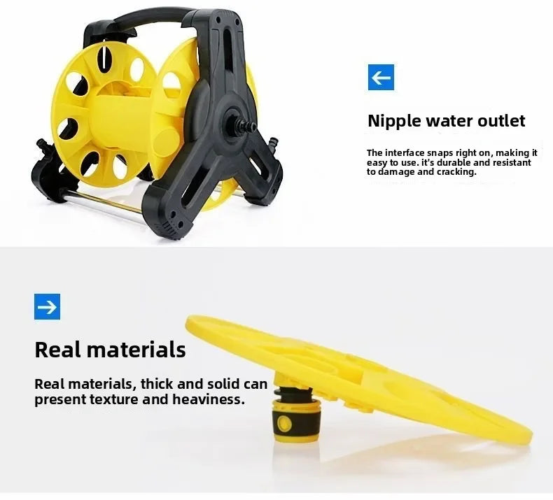 Car Wash Garden Irrigation Pipe Plant Flowers Heavy Duty Cart Portable Garden Hose Reel PVC Water Hose Pipe Reel with Cart