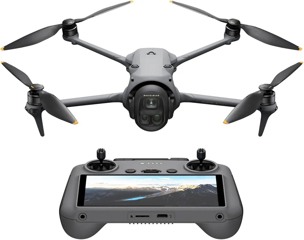 Refurbished DJI Mavic 4 Pro Flagship Tri-Camera Drone with 100MP 4/3 CMOS Hasselblad Camera, 30km/18.6mi Video Transmission, 51-Min Max Flight Time, Charging Hub, and More