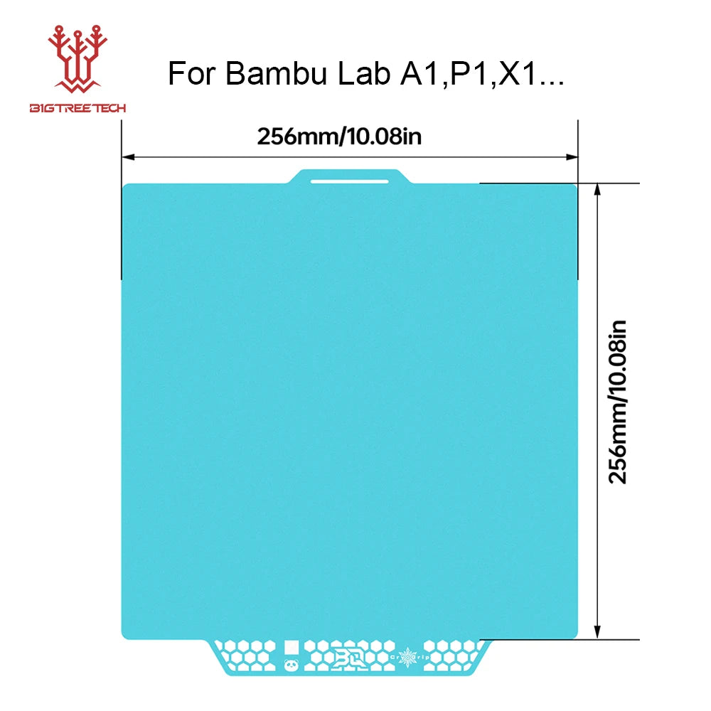 BIQU Panda Build Plate CryoGrip Pro Coating No Clog Spring Steel Double-sided for BambuLab Voron Kobra Adventurer 5M 3D Printer
