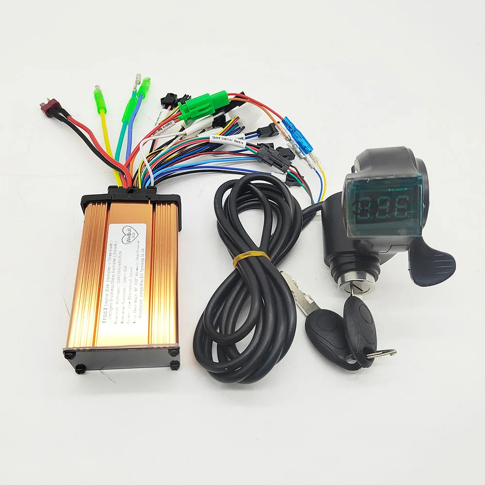 Electric Scooter Brushless Controller 24V 36V 48V with Twist Grip Throttle 250W 350W 12A 13A 15A 18A 20A for E-bike