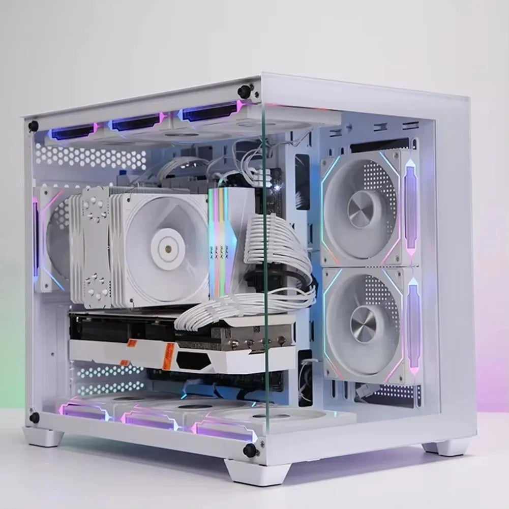 LDPCSJ Prism 4RS 120mm ARGB PC Case Fan with Infinity Mirror Design Motherboard Sync 4PIN PWM CPU Cooler Ventilador