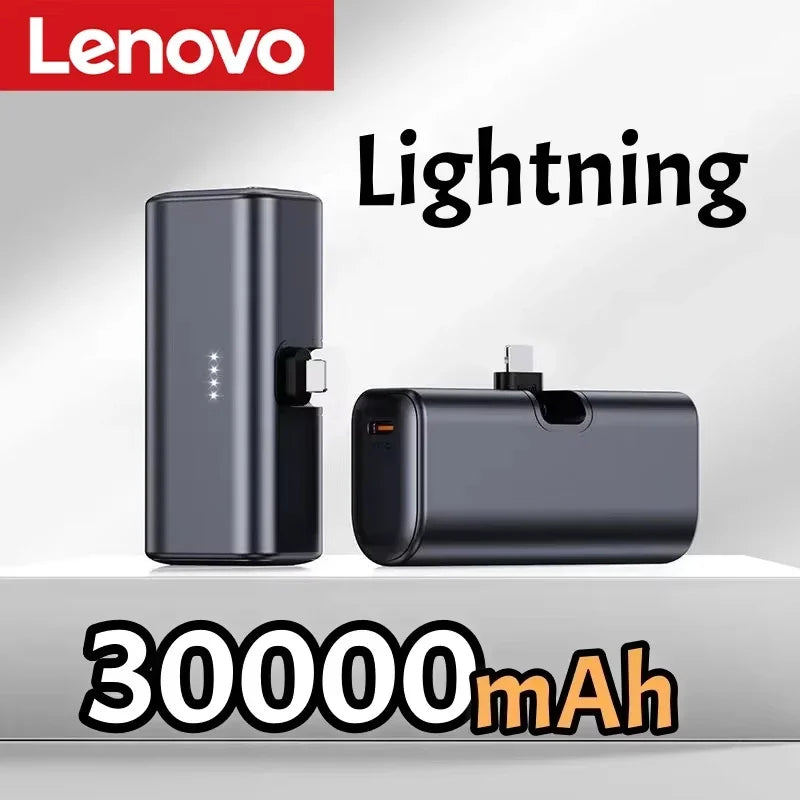 Lenovo 500000mAh Mini Portable 20W Fast Charging USB C Power Bank Travel Battery Pack Charger for iPhone 15 16 Android Devices