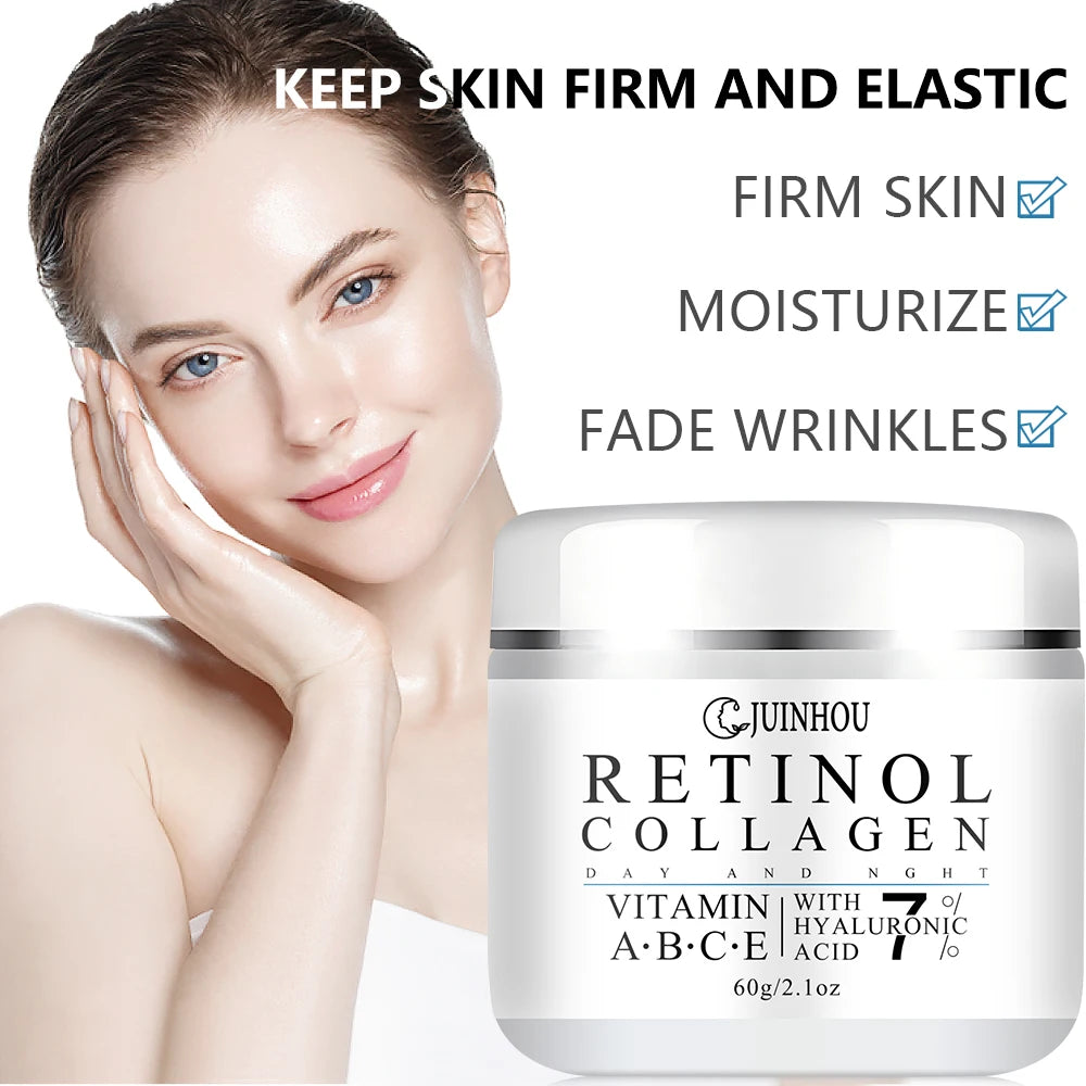 JUINHOU Collagen Moisturizing Cream Contains Vitamins A B C E Visibly Brighten and Smooth the Look of Uneven Vomplexion