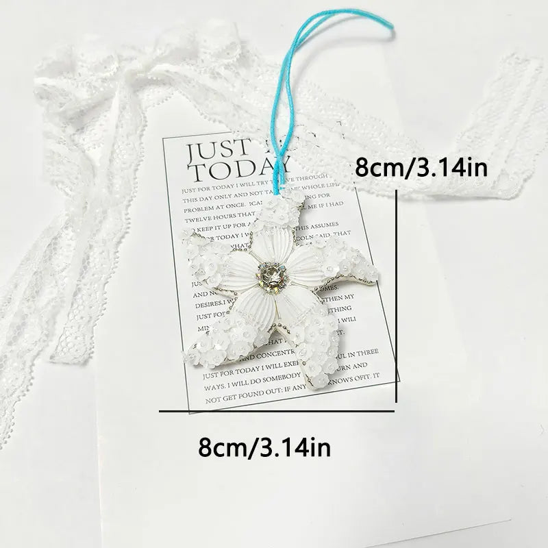 3D Handmade Rhinestone Beads Bag Charm, Crystal Lanyard Patches Keychains, Hanging Rope Patches, Backpack Pendants Decor