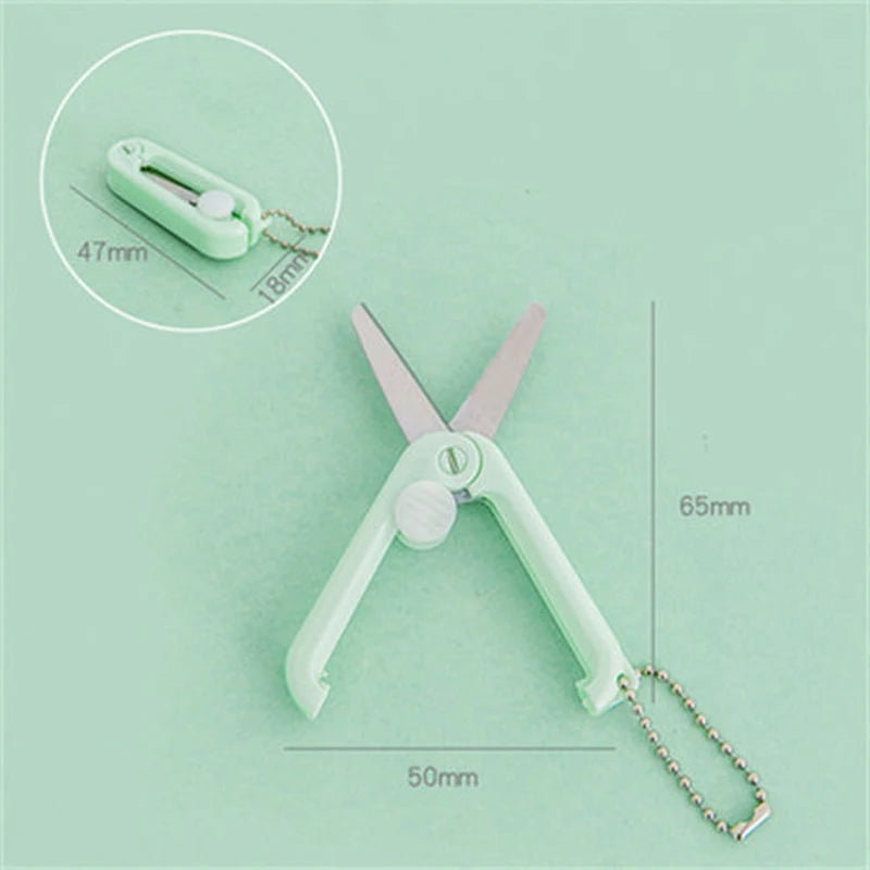 Mini Portable Portable Small Scissors Creative Paper-cutting Notebook Tool That Can Be Extended and Folded