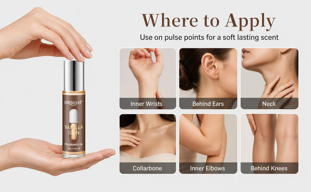 10ML Vanilla Roll-On Pheromone Oil - Portable Fragrance Oil, Sweet Vanilla Milk Gourmand Scent Eau De Toilette for Dating