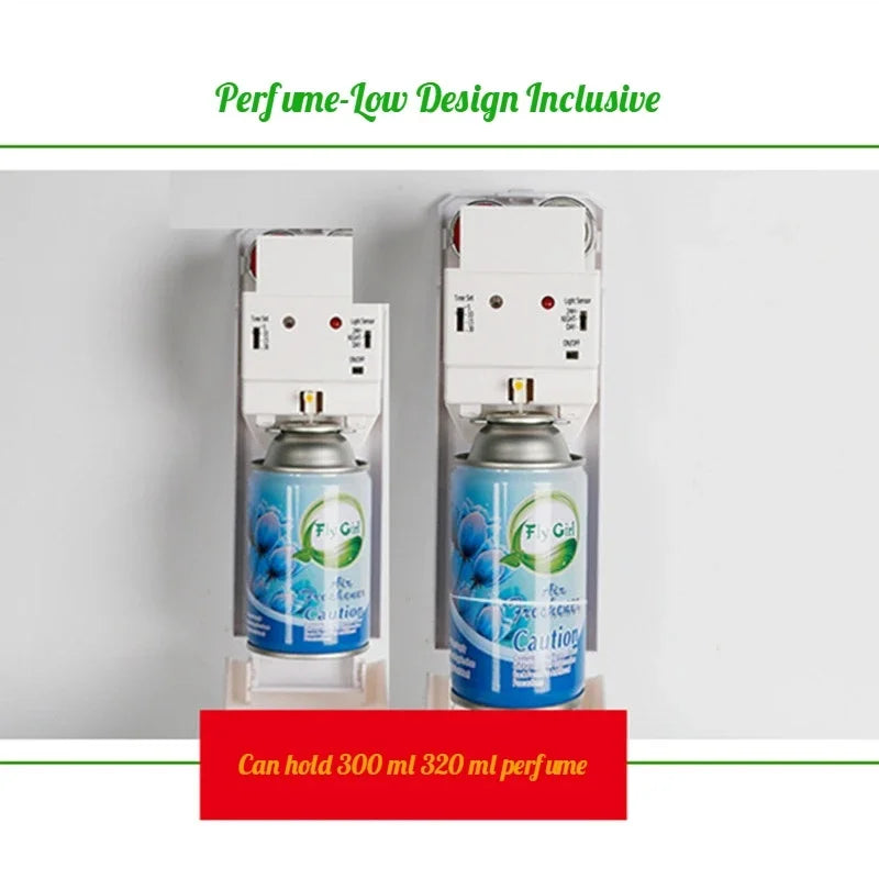 Automatic Motion Sensor Air Freshener Dispenser Wall Mounted Toilet Deodorizer Auto Spray Fragrance Machine Bathroom Home Office
