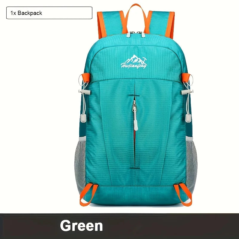 Outdoor Travel Bag Large Capacity Foldable Waterproof Backpack Lightweight Portable Adjustable Hiking Mountaineering Bag