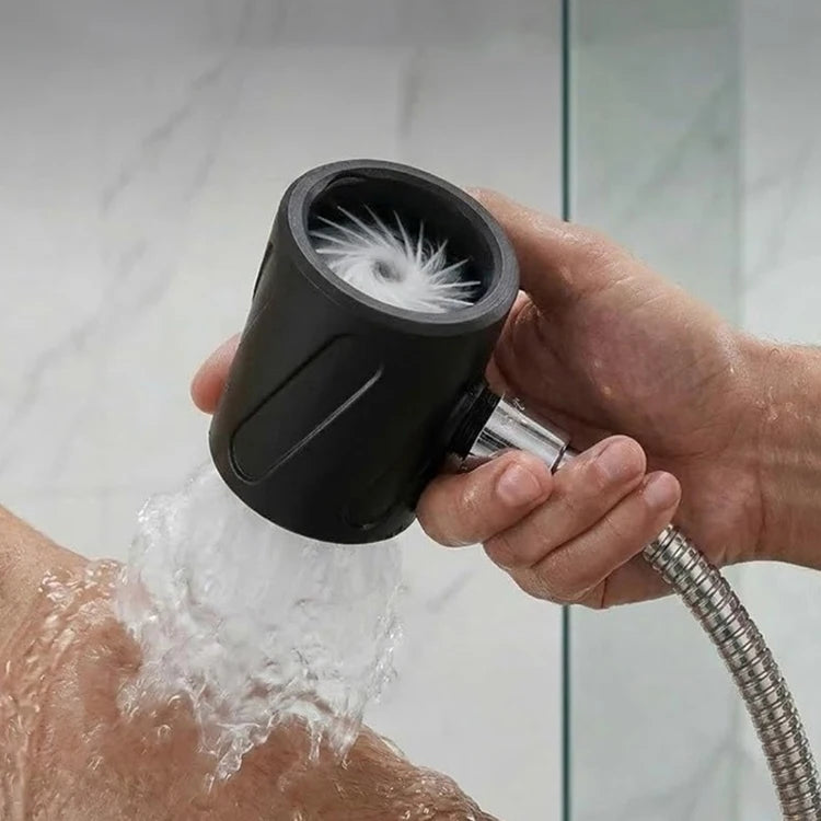 Men Shower Nozzle High Pressure Spiral Nozzle Pet Dog Cat Foot Wash Tool Circular Flushing Massage Sprayer Bathroom Shower Head
