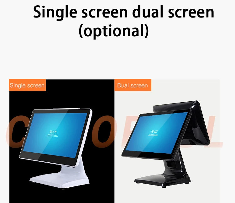 15 Inch POS Terminal for Restaurant Ordering Android Touch Screen POS All in One With Dual Display