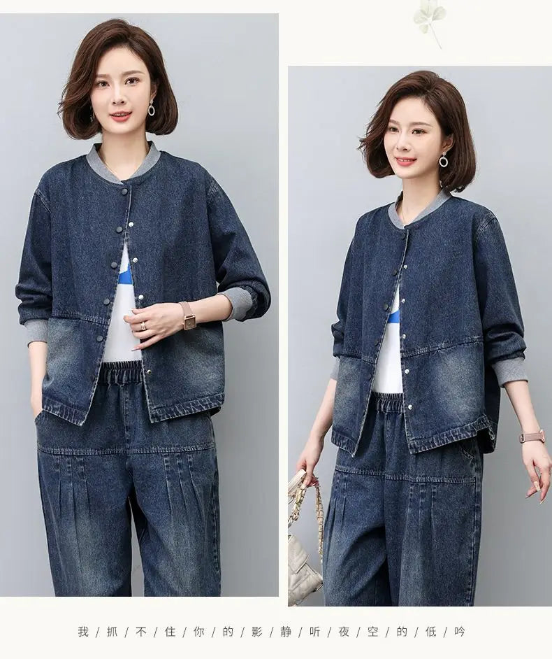 Retro Denim Coat For women Short style Spring autumn Thin 2026 New Loose Cowboy Baseball Jackets Women's Casual Tops Clothes