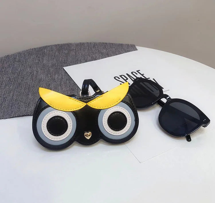 ins cartoon cute glasses case portable men and women sunglasses myopia glasses organizer bag protective sleeve glasses bag charm