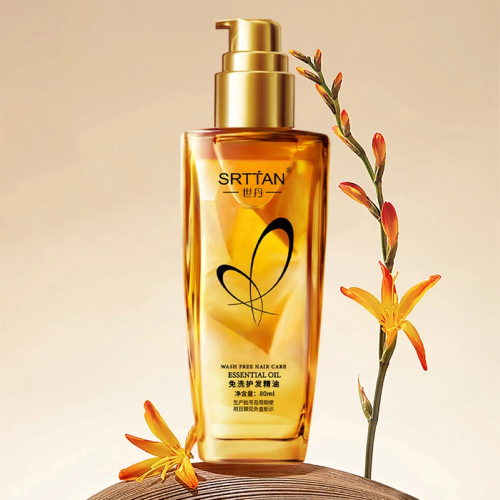No Wash Hair Care Essential Oil, Soft Hair Care, No Wash Non Greasy, Hair Oil, Suitable for All Hair Types