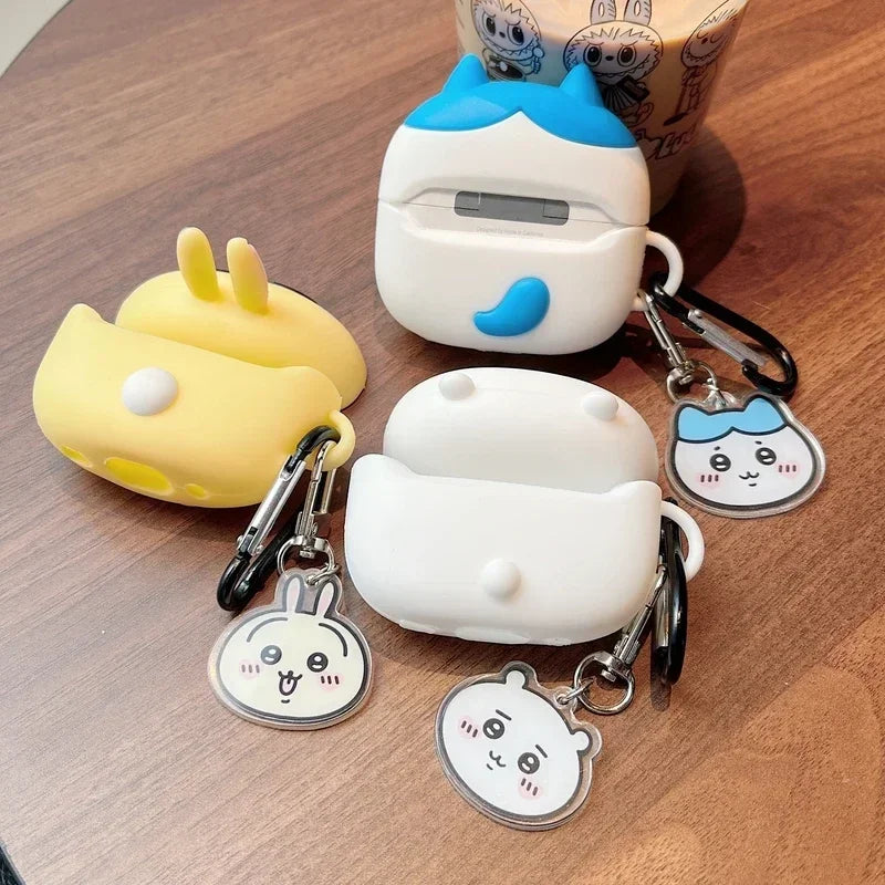 Cute Cartoon Anime Chiikawa Earphone Case For Airpods 5 1 2 3 4 Pro 2 3 Wireless Bluetooth Headset Protective Soft Slicone Cover
