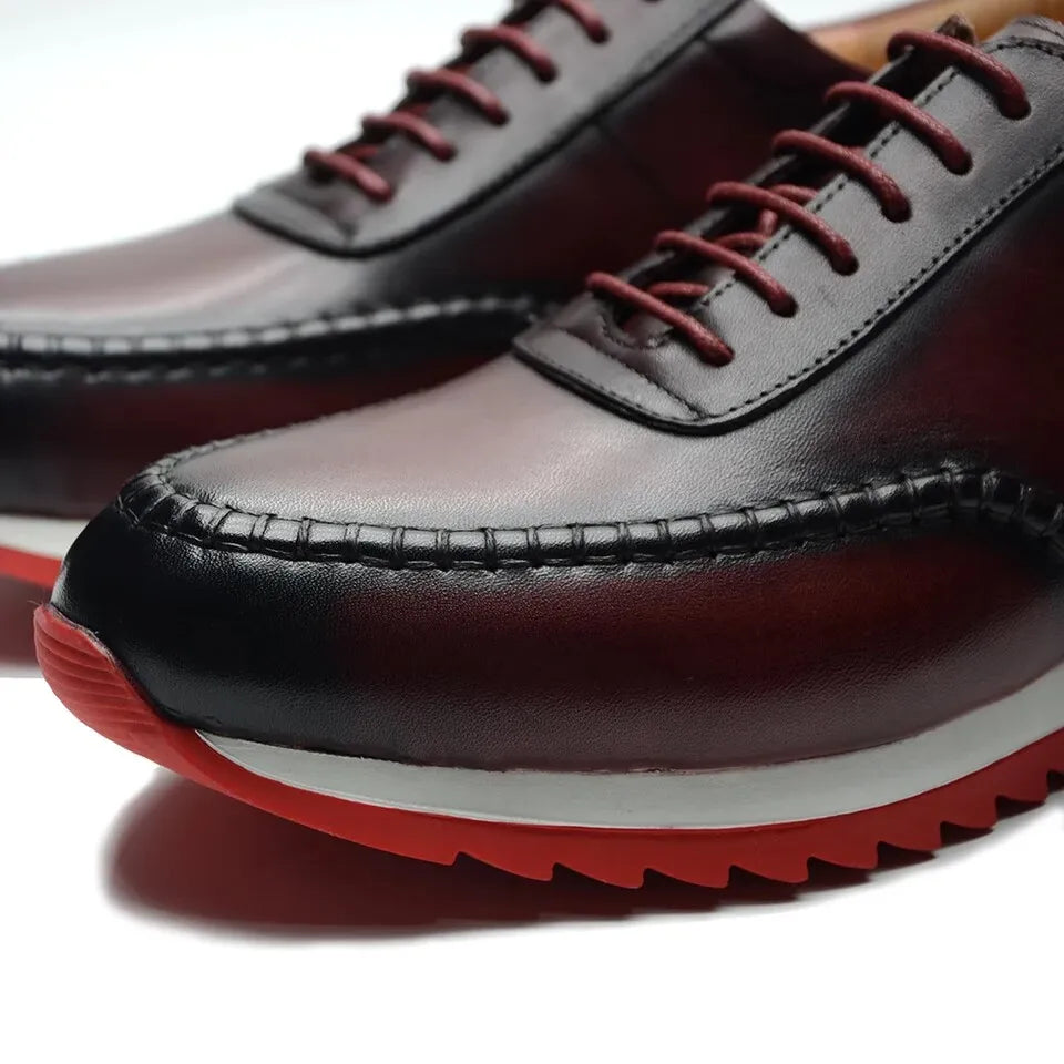 Men Shoes British Genuine Leather Shoes Comfortable Autumn 2026 New Lace Up Casual Shoes Crocodile Pattern Outdoor Men Sneakers