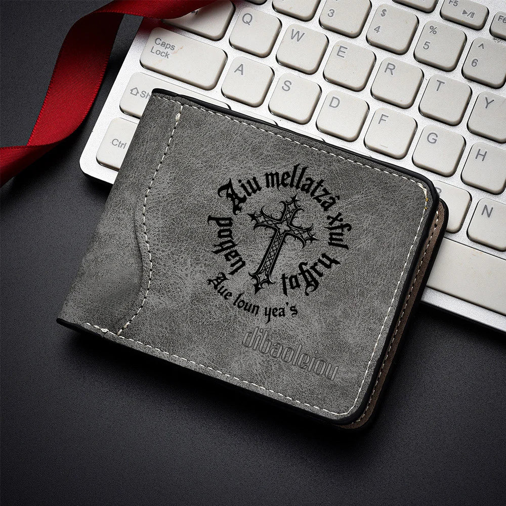 Men's Fashionable Minimalist Short Wallet Personalized PU Leather Design Compact Card Holder for Men
