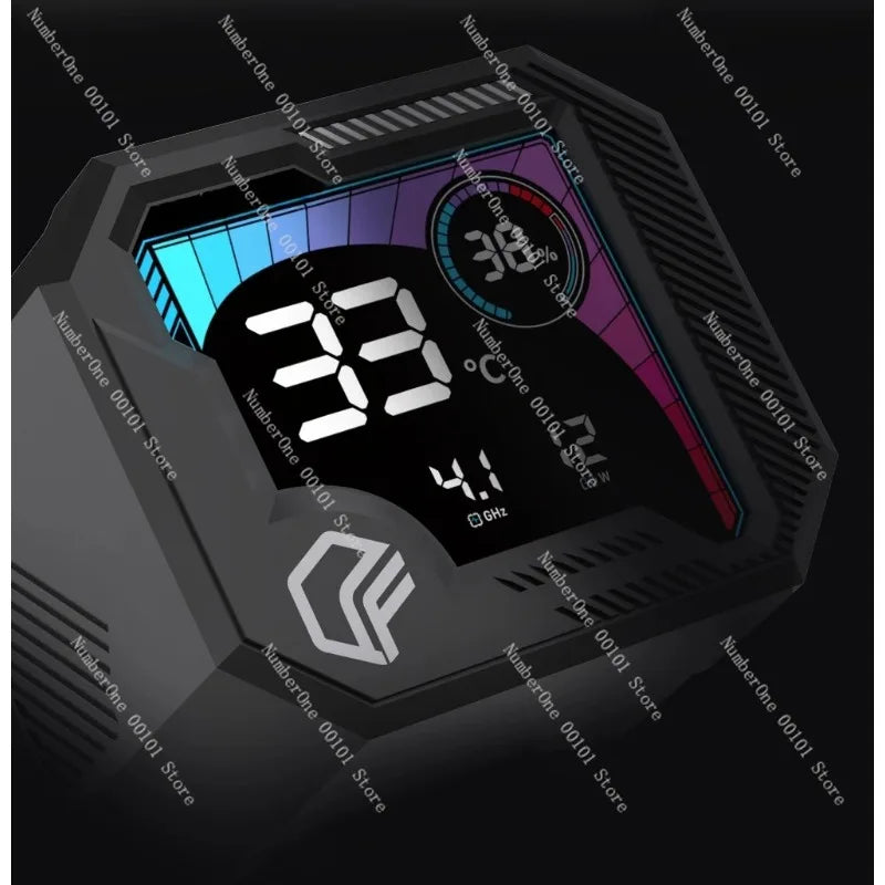 360 ARGB CPU Liquid Cooler with Segment Code Screen, Intelligent Temperature Display PC Radiator