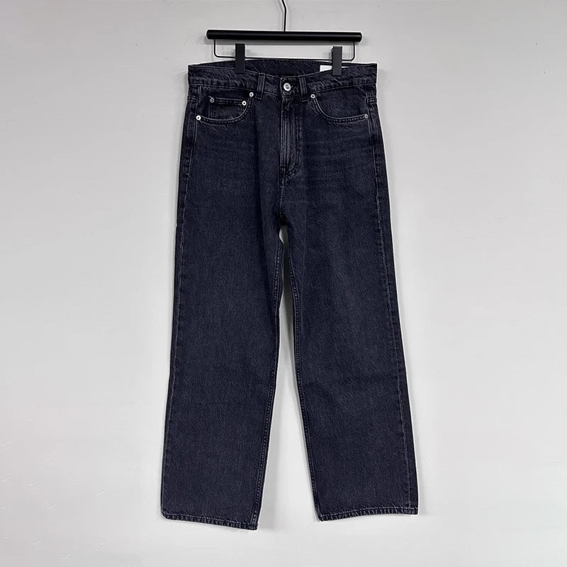 Our Legacy Washed Denim Jeans for Men Male Casual Loose Pants Mens Fashion Pants Men's Clothing Women's Clothes