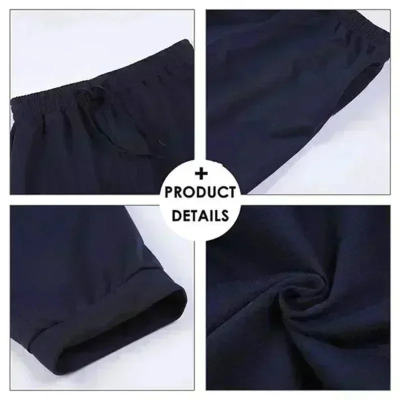 2026 Men's Loose Multi-functional Drawstring Fitness Pants - Printed Pattern - Casual Sports Solid Color Men's Pants