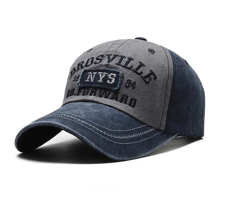 Men's Baseball Cap Casual Wash Embroidered Cap Curved Brim Bowler Sun Hat Official Website Sport Hip Hop Fitted Hats Men Women