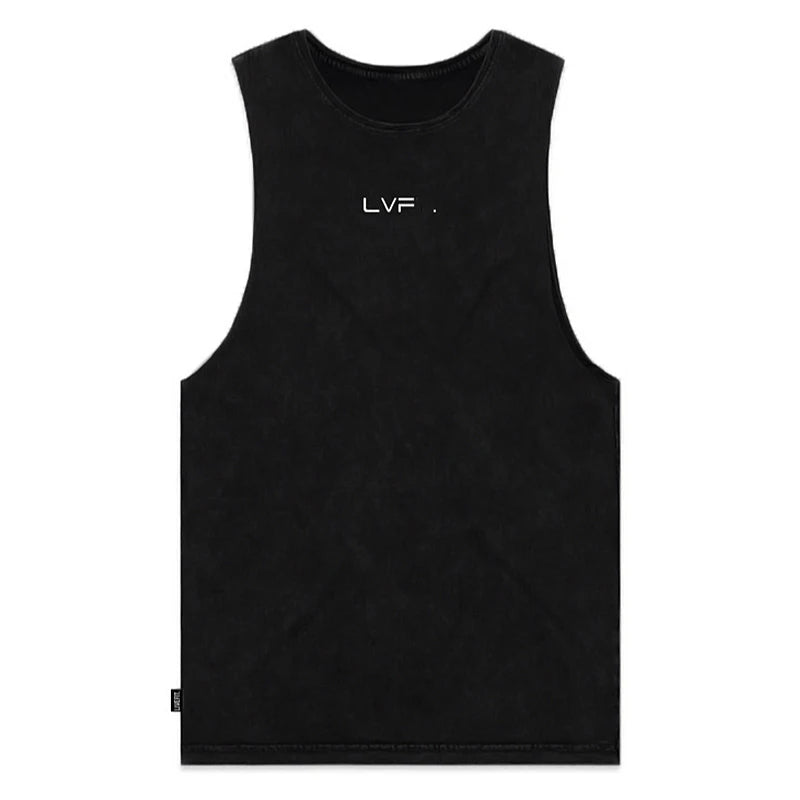 Men Summer Cotton Sleeveless Tank Top Gym Bodybuilding Fitness Running Workout Casual Athletic Sportswear Training Vest Clothing