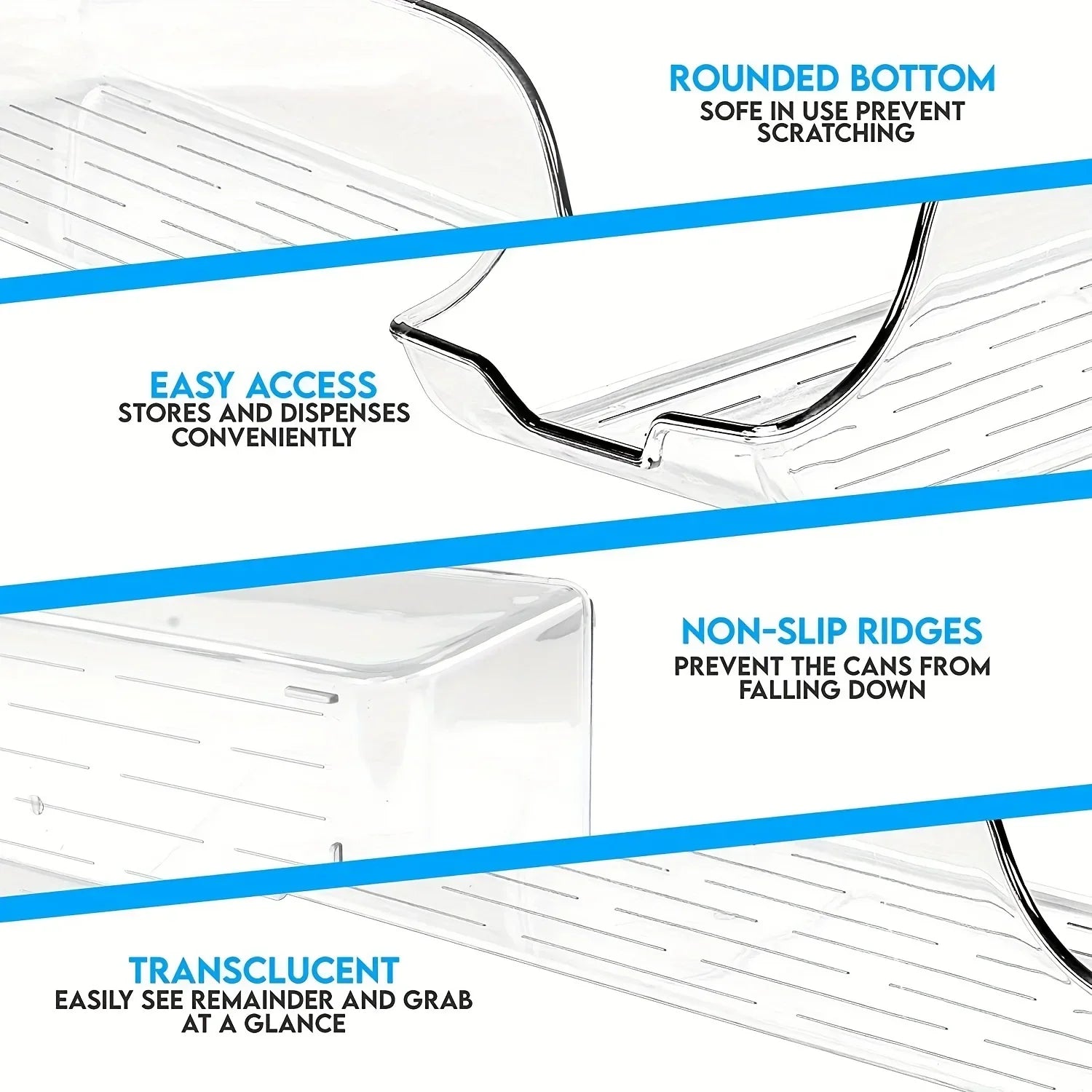 Refrigerator Storage Box Fridge Organizer Kitchen Storage Cans Soda Cans Storage Cans Basket Storage Containers Pantry Organizer
