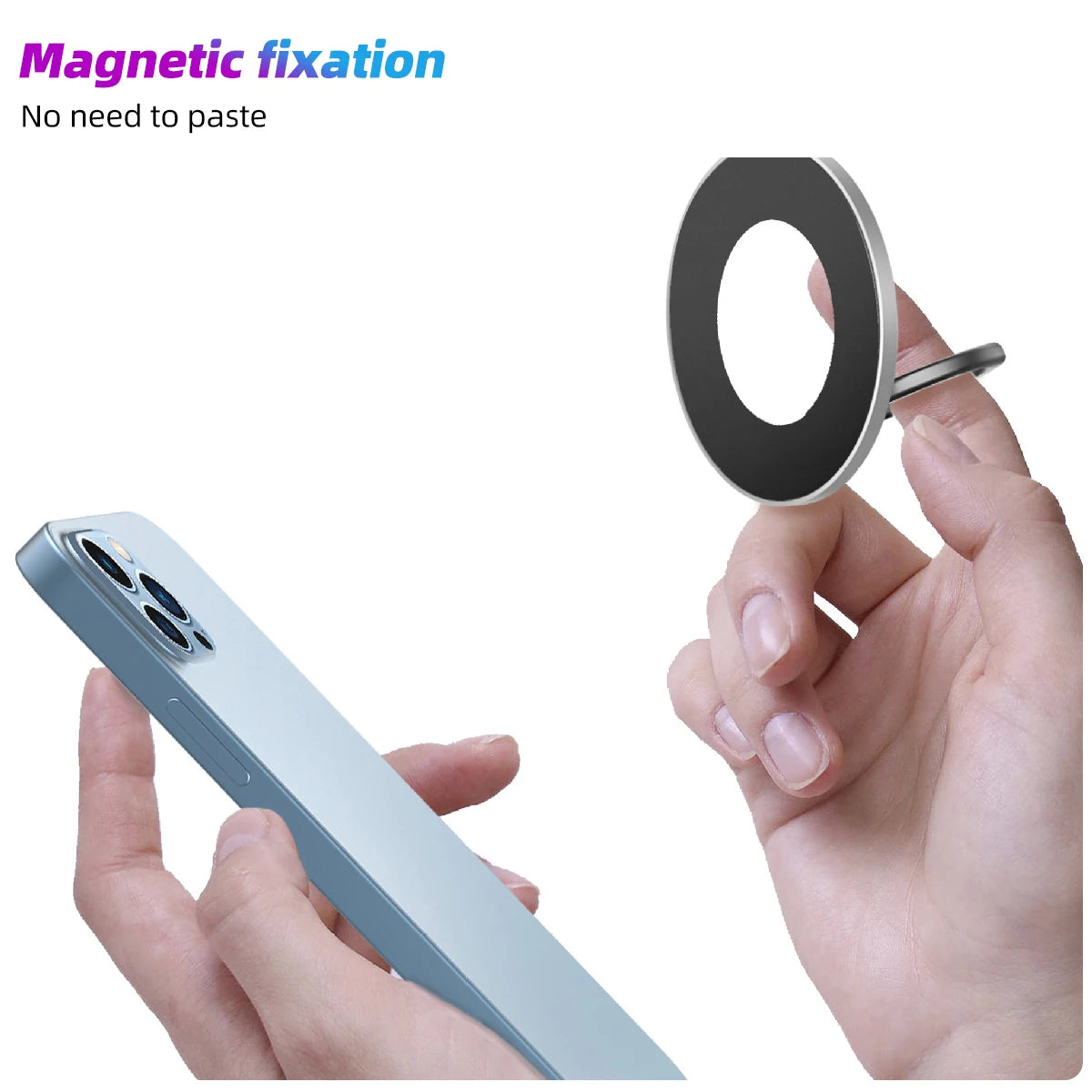 360° Rotating Metal Magnetic Mobile Phone Ring Holder Grip Adjustable Stand Foldable Bracket For Magsafe Phone Stand For IPhone