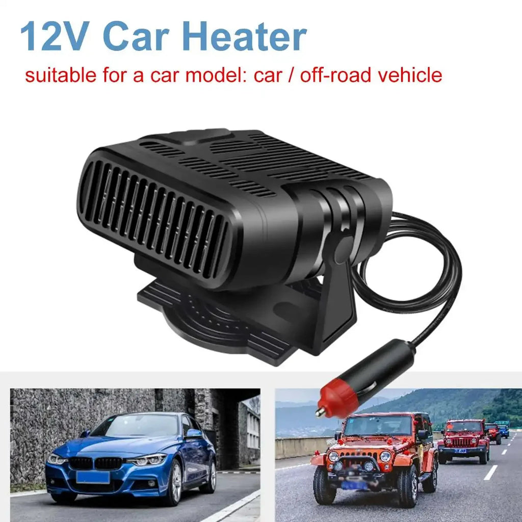Electric Car Heater Air Cooler Fan 12V/24V Portable Demister Defroster Heating Fan 120W Dryer Windshield Defogging Accessroies