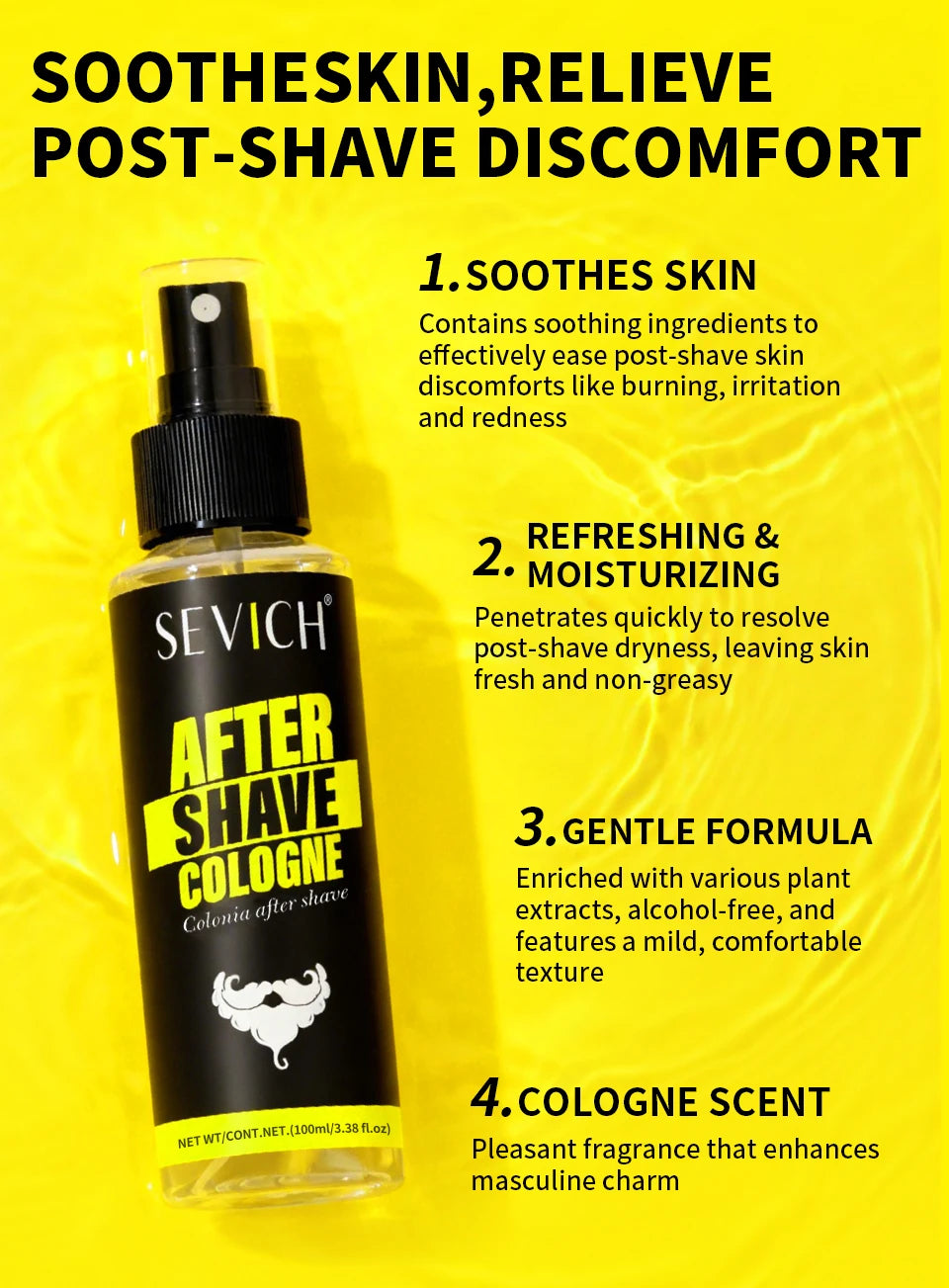 After Shave Spray After-Shave Fragrance Mist for Men Gentle Beard Cleansing Aftershave Cologne  Nourishing Refreshing Essence