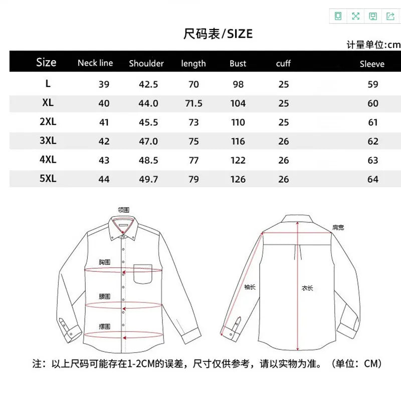 2026 Winter New arrival Men's Fashion Casual Long Sleeve Shirt autumn Men Fleece Thick Warm High Quality Large Size Shirt M-4XL