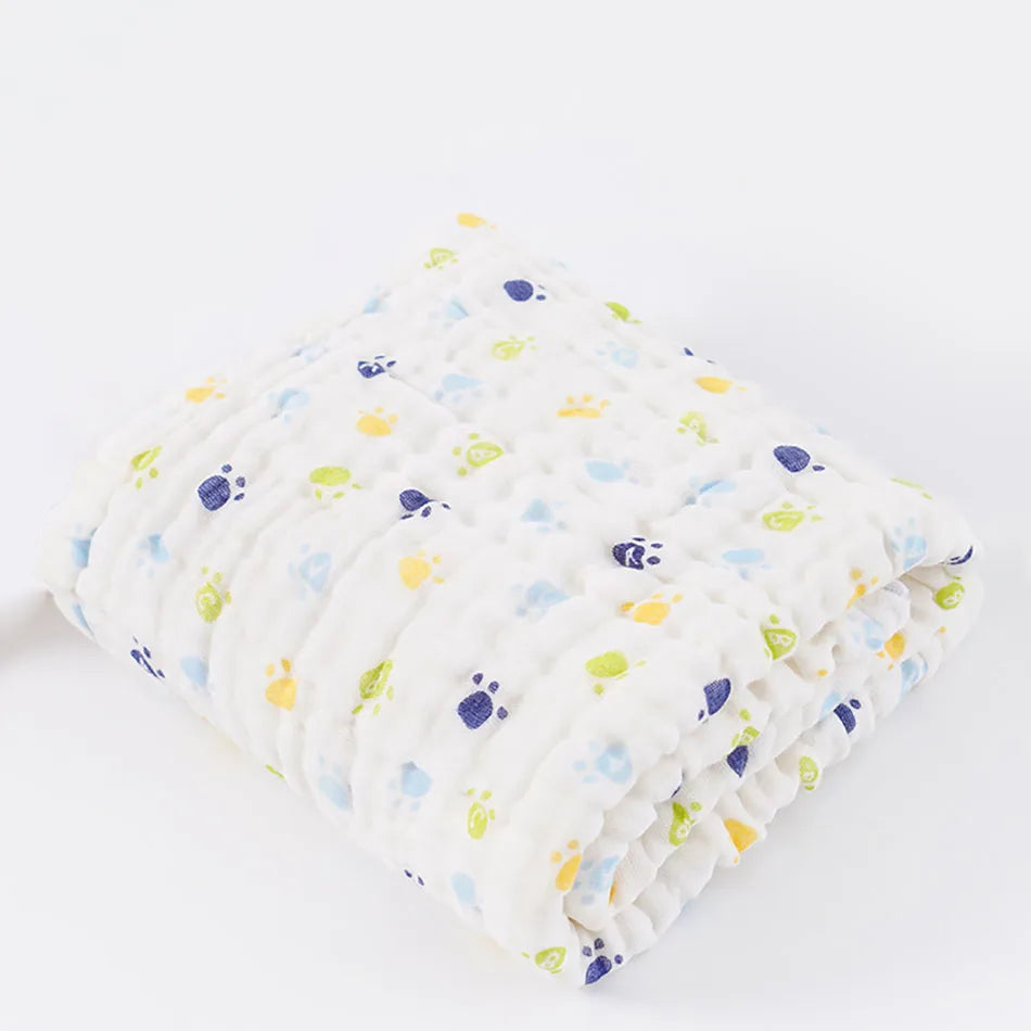 6 Layer Cotton Muslin Baby Blankets Thick Soft and Breathable Designed for Newborns Comfortable in Air Conditioned Environments