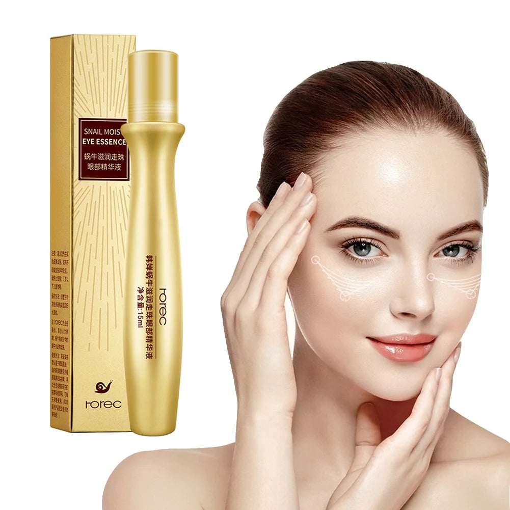 Roll-on Eye Cream with Snail Mucin for Under Eye For Hydration Dark Circle Brightening and Soothing Massage Effect