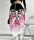 Spring and Autumn Women's Men's Skull Print Street Style Pastel Goth Hip Hop Yami Kawaii Y2K Kawaii Creepy Long Jogger Pants