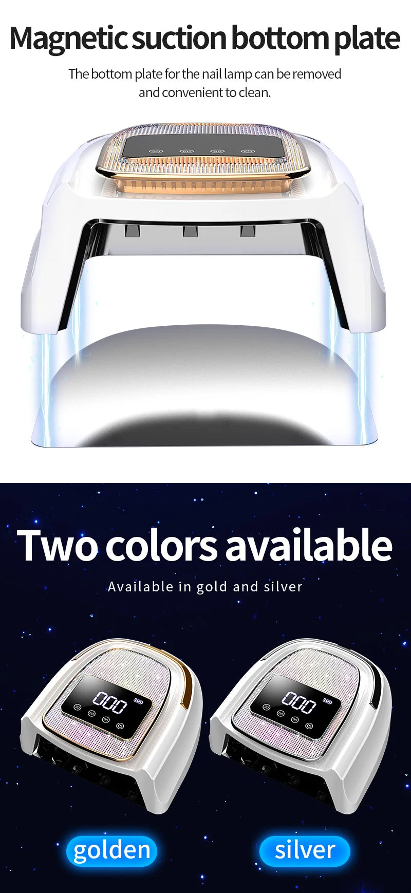 Cordless Rechargeable UV LED Nail Lamp Professional Gel Polish Curing Light Auto Sensor for Nail Art Manicure