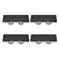 A69eoutdoor LED Solar Wall Lamp 4PCS RGB For Garden Courtyard Decor Light Fixture Auto On/Off Fence Lighting