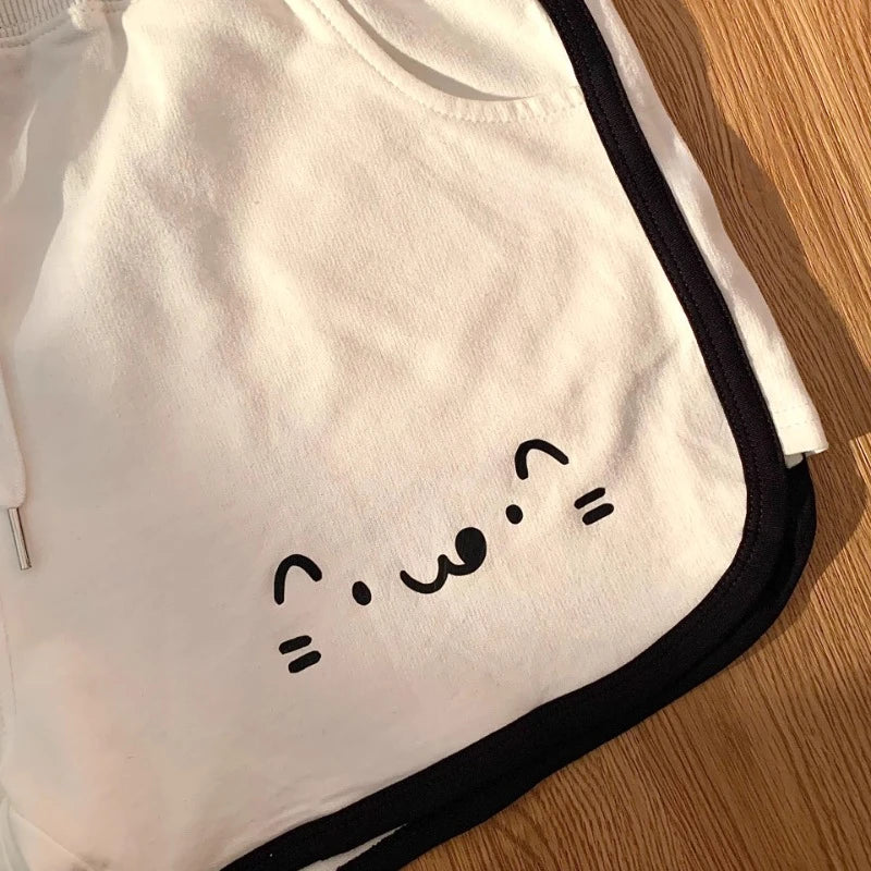 Women Clothing Japanese Shorts Bandage Casual Fashion Summer Y2k Pants Bear Anime Print Booty Shorts Pantalones Cortos De Mujer