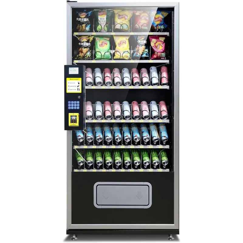 Customized Cashless Extra Large Refrigerated Combo Vending Machine with Nayax VPOS Touch Card Reader