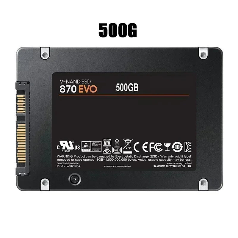 870 EVO SSD Solid State Disk 1TB/2TB/4TB Internal Hard Drive Sata3 2.5 Inch for Laptop Microcomputer Desktop